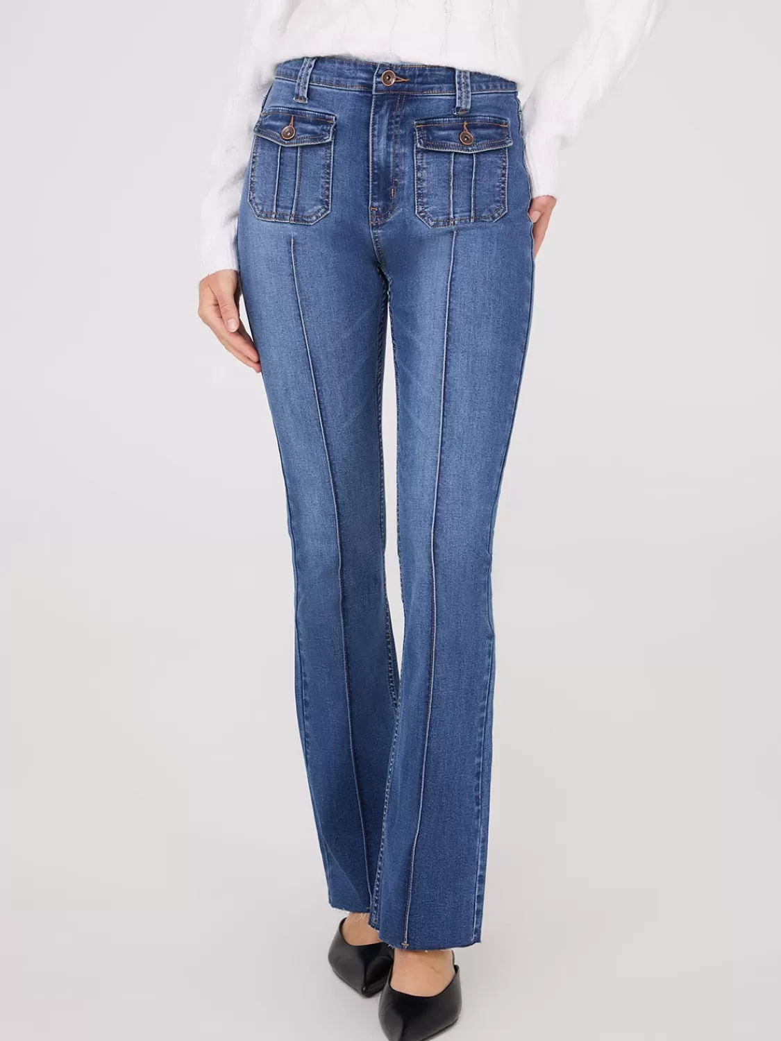 Suzy Shier Jeans | Pants*Pintuck Front Bootcut Jeans