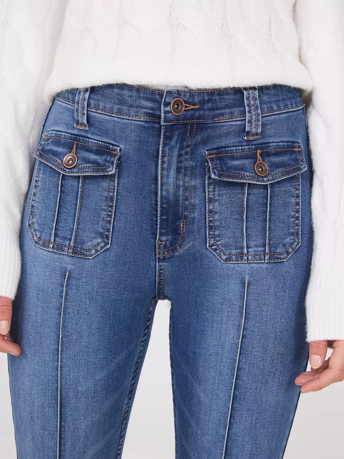 Suzy Shier Jeans | Pants*Pintuck Front Bootcut Jeans