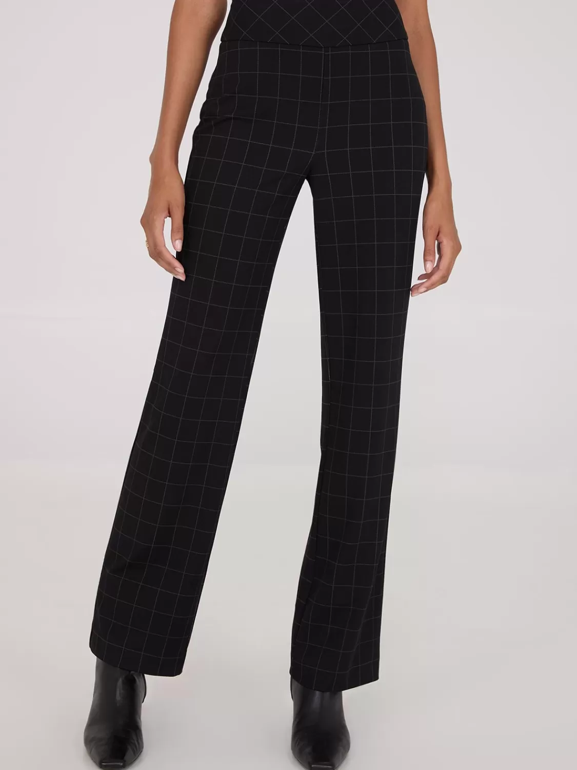 Suzy Shier Bottoms | Pants*Plaid Wide Waistband Pants