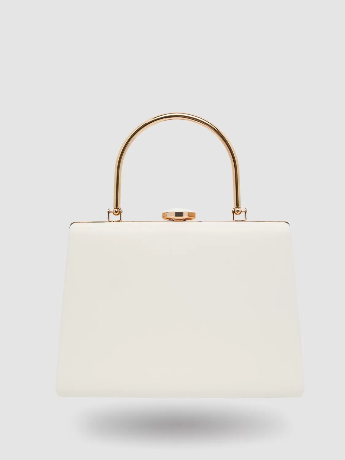 Suzy Shier Handbags By Le Château*Pleated Faux-Leather Minaudere With Top Handle