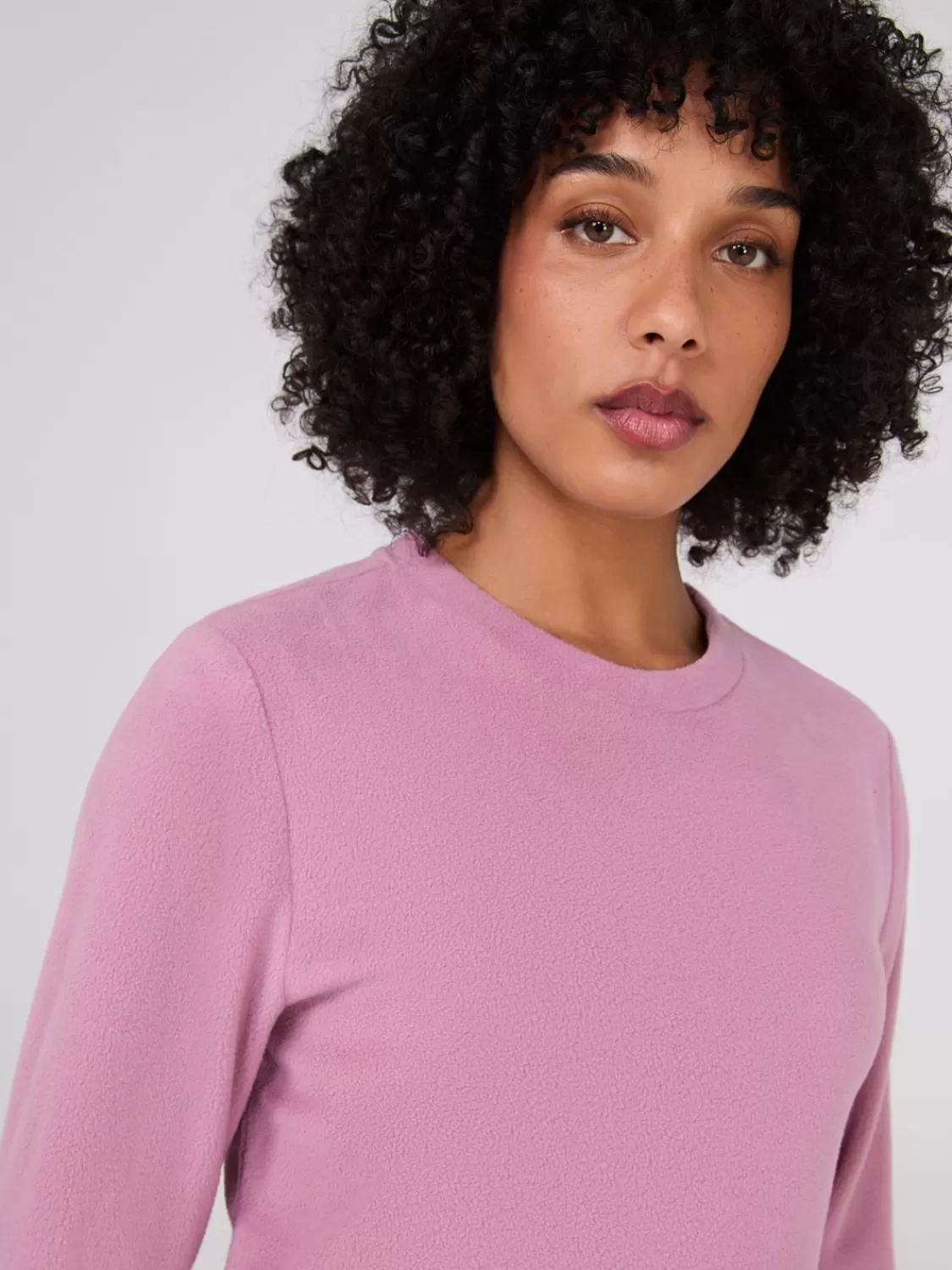 Suzy Shier Lounge & Pjs | Long Sleeve*Polar Fleece Long Sleeve Top