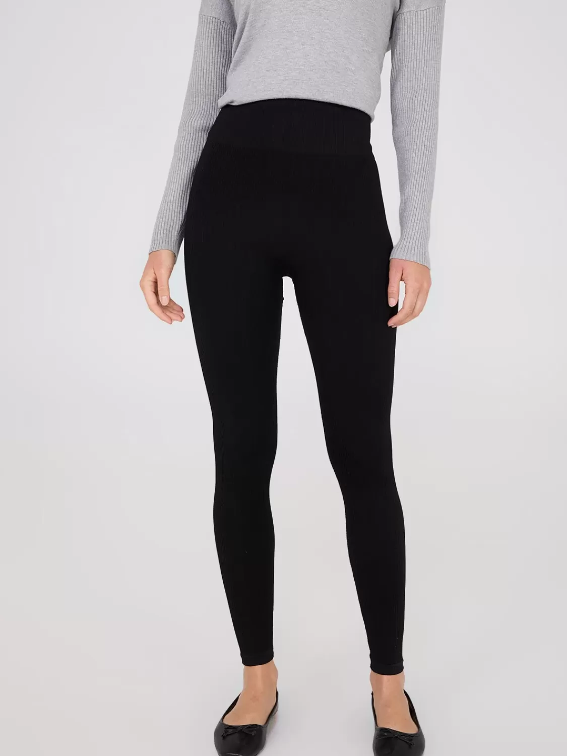 Suzy Shier Leggings & Sweatpants*Seamless Ribbed Leggings