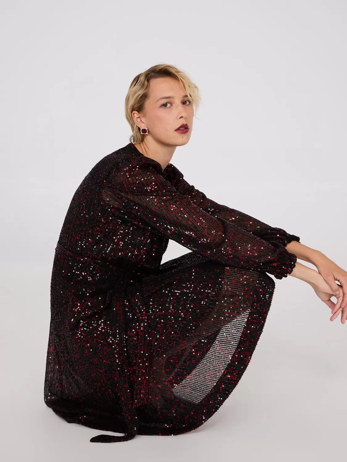 Suzy Shier Mini | Midi & Maxi*Sequin Fit & Flare Dress