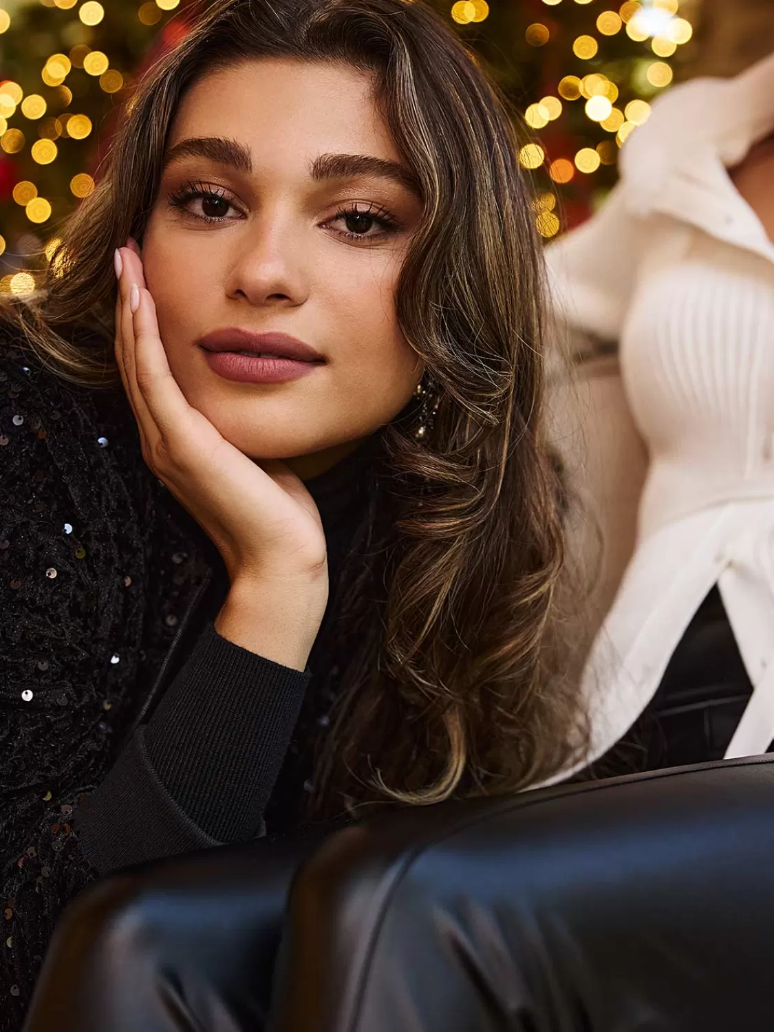Suzy Shier Long Sleeve | Fashion Tops*Sequin Velvet Bomber Jacket