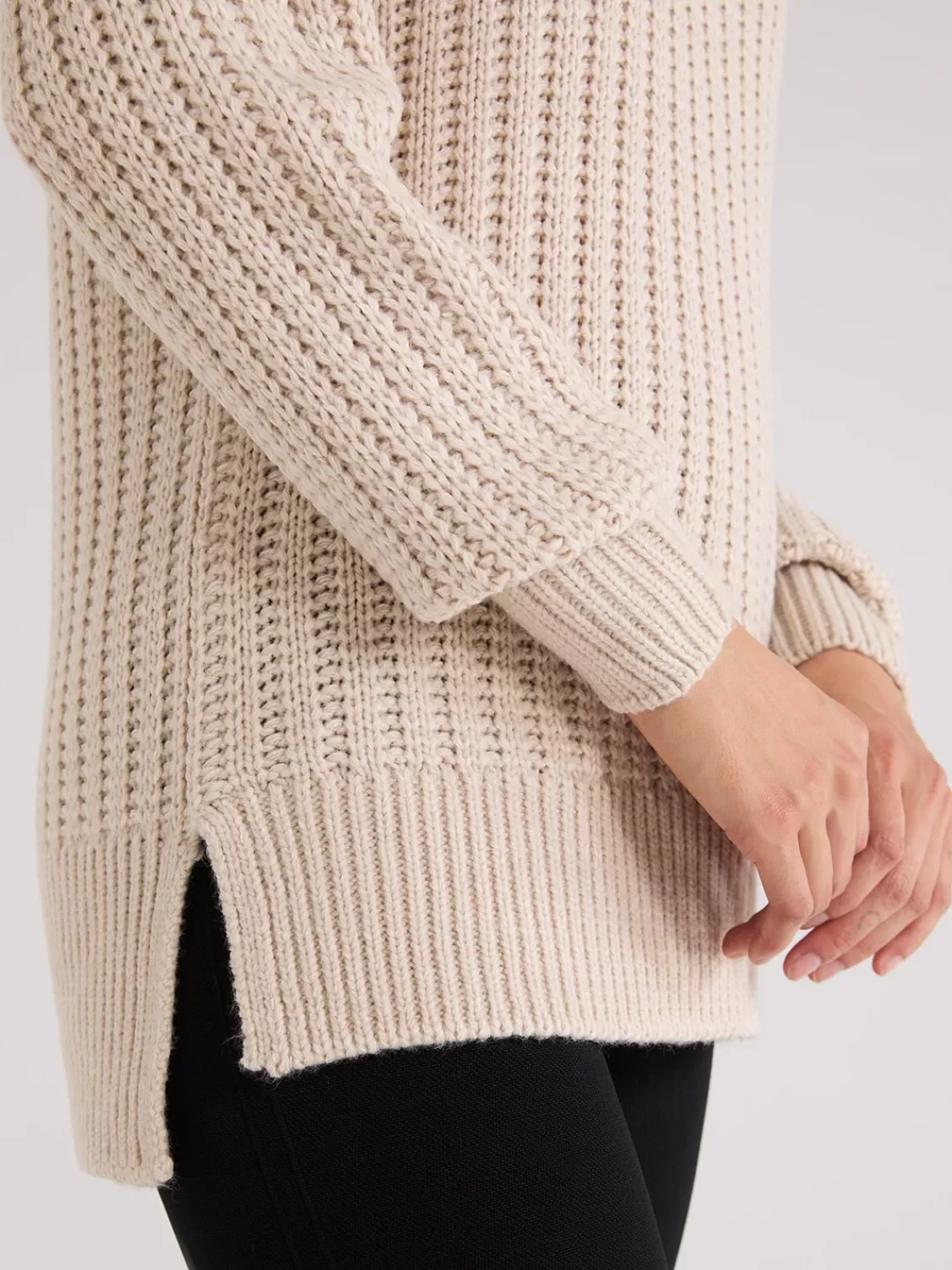 Suzy Shier Long Sleeve | Sweaters & Cardigans*Shaker-Stitch High-Low Sweater