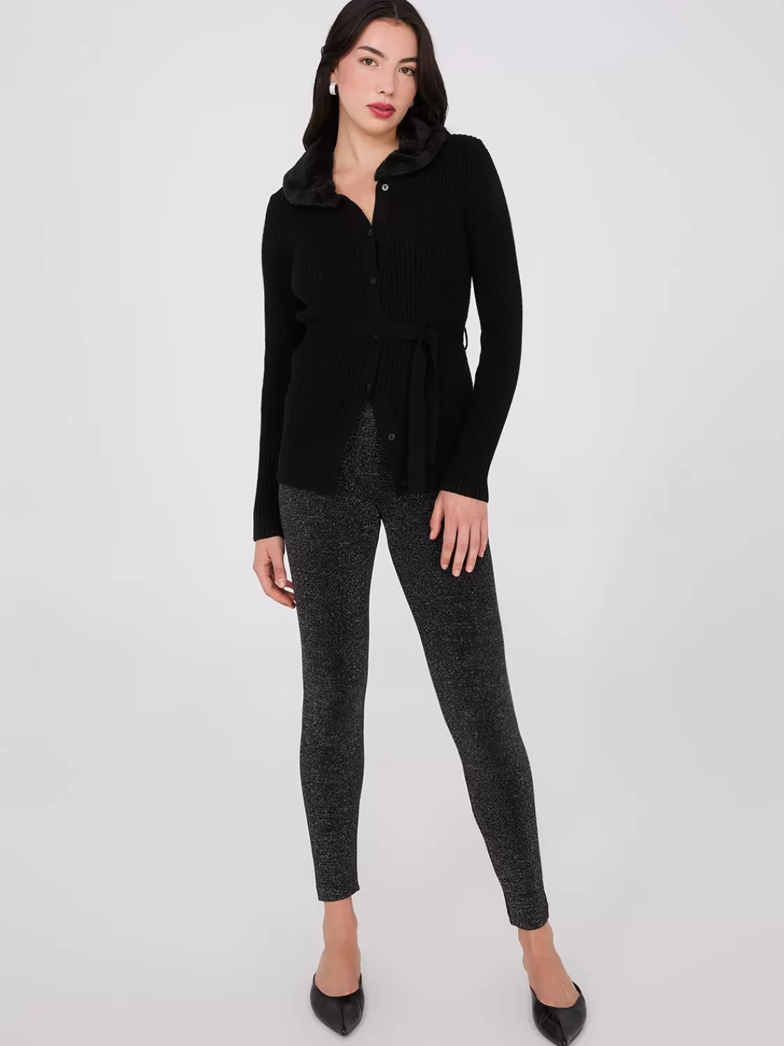 Suzy Shier Leggings & Sweatpants*Shimmer Seamless Leggings