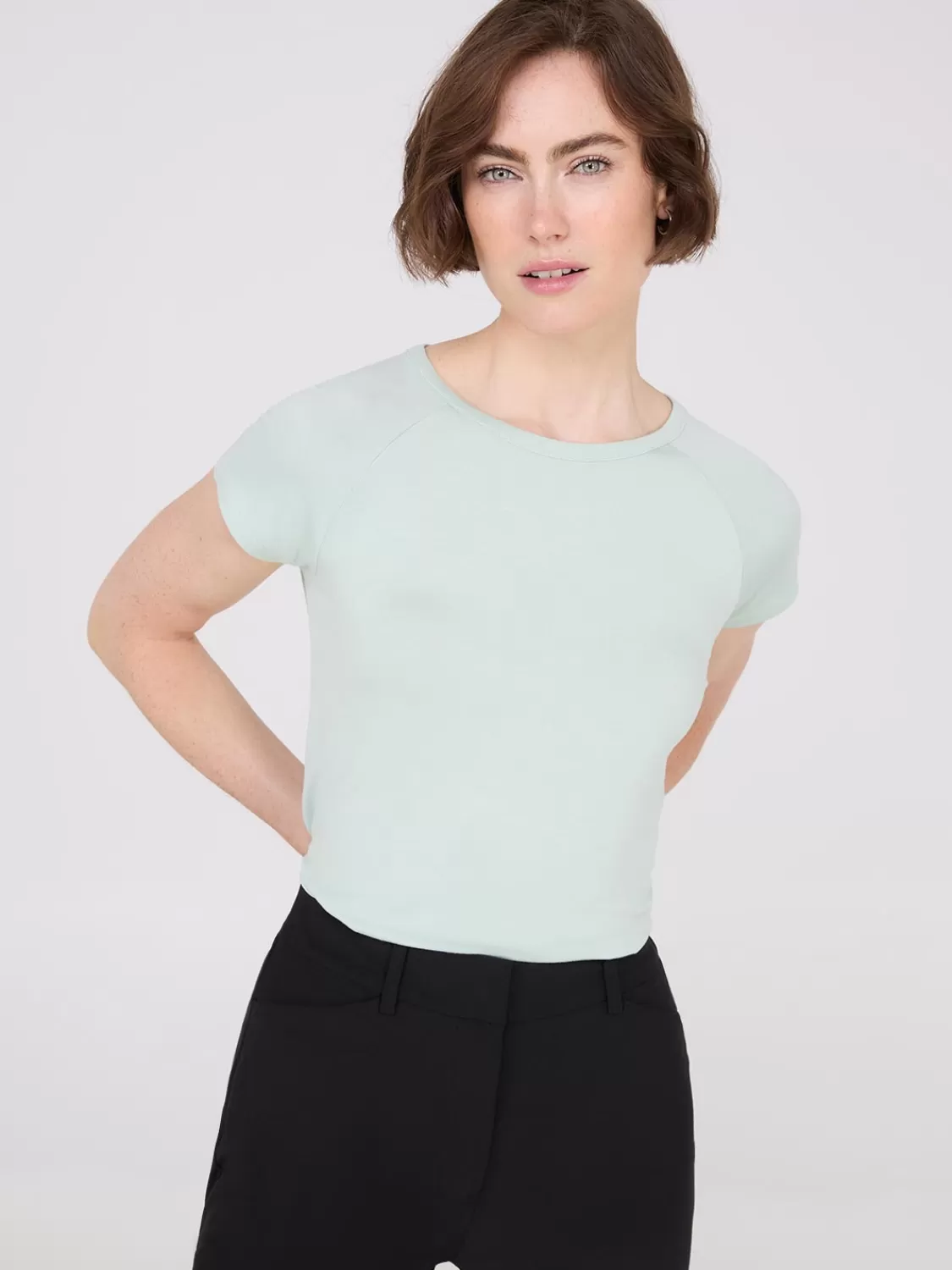 Suzy Shier Suzy Everyday | Short Sleeve*Short Raglan Sleeve T-Shirt