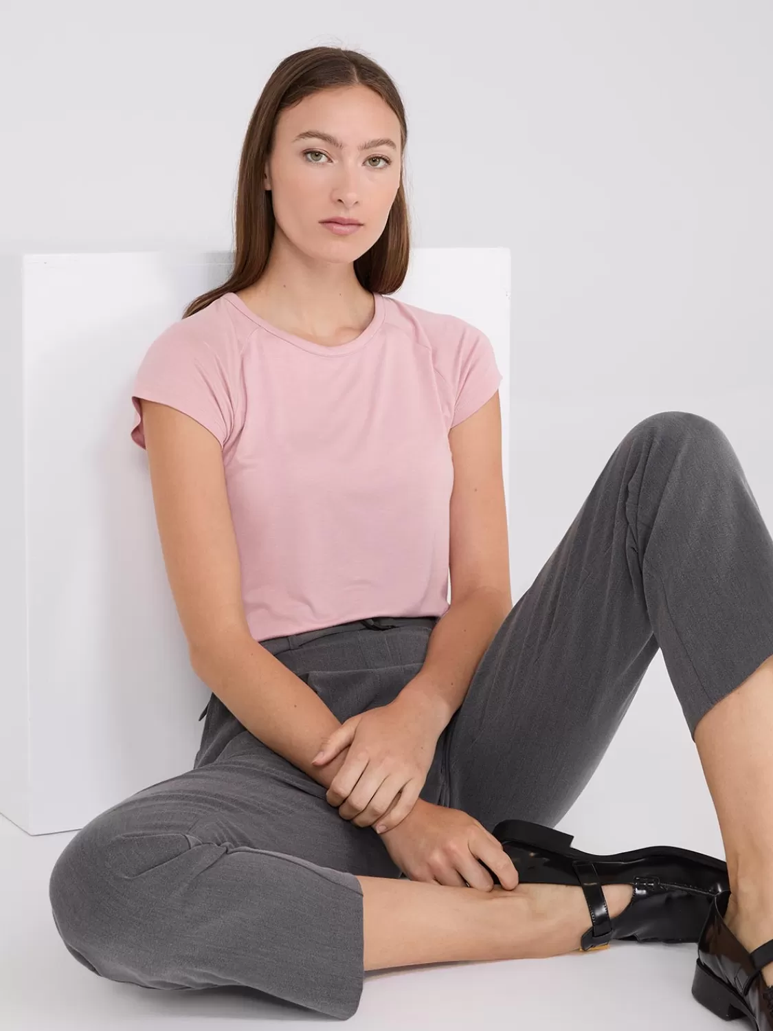 Suzy Shier Suzy Everyday | Short Sleeve*Short Raglan Sleeve T-Shirt