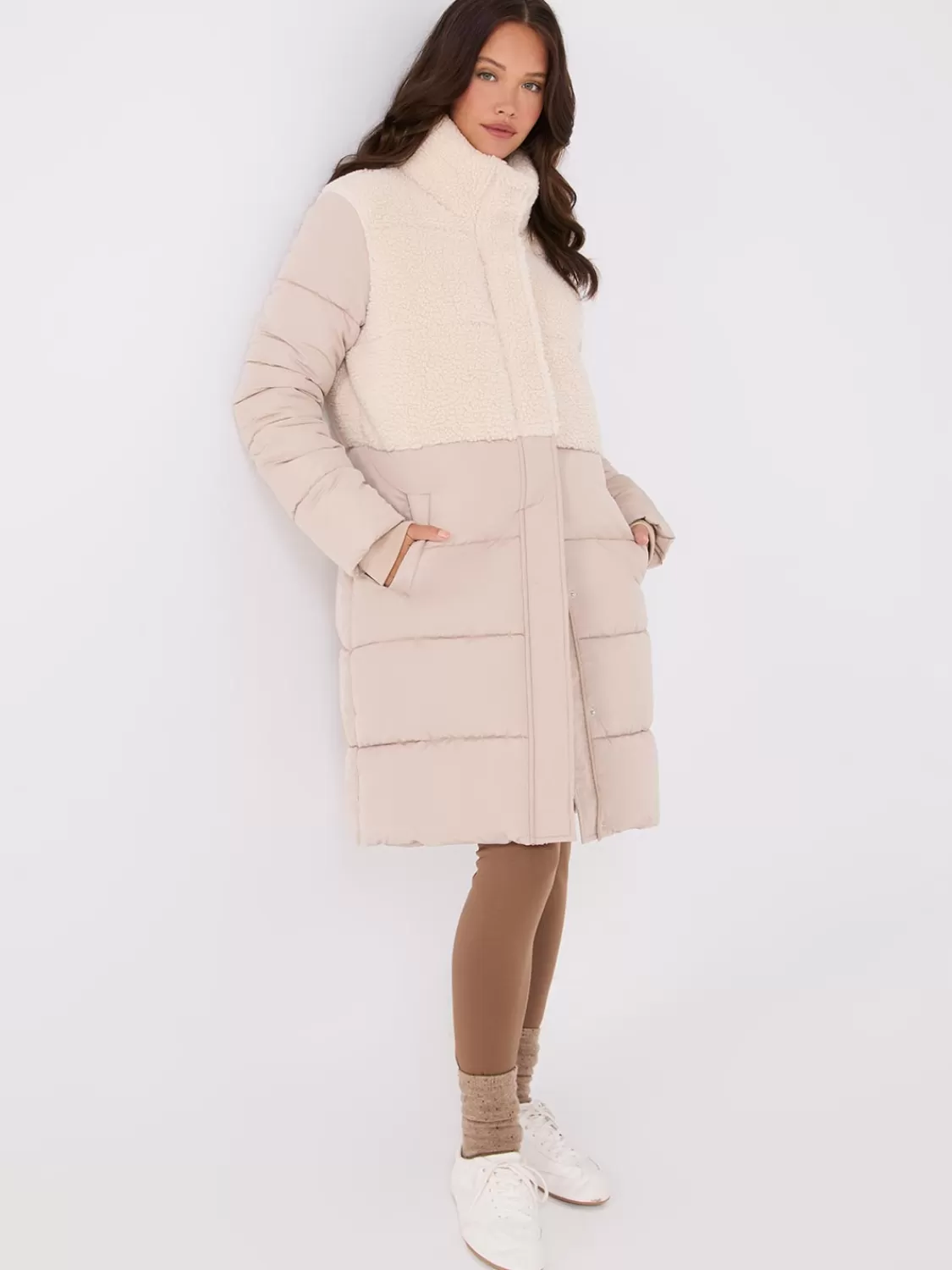 Suzy Shier Puffers & Jackets | Puffers & Jackets*Short Shearling Puffer Jacket