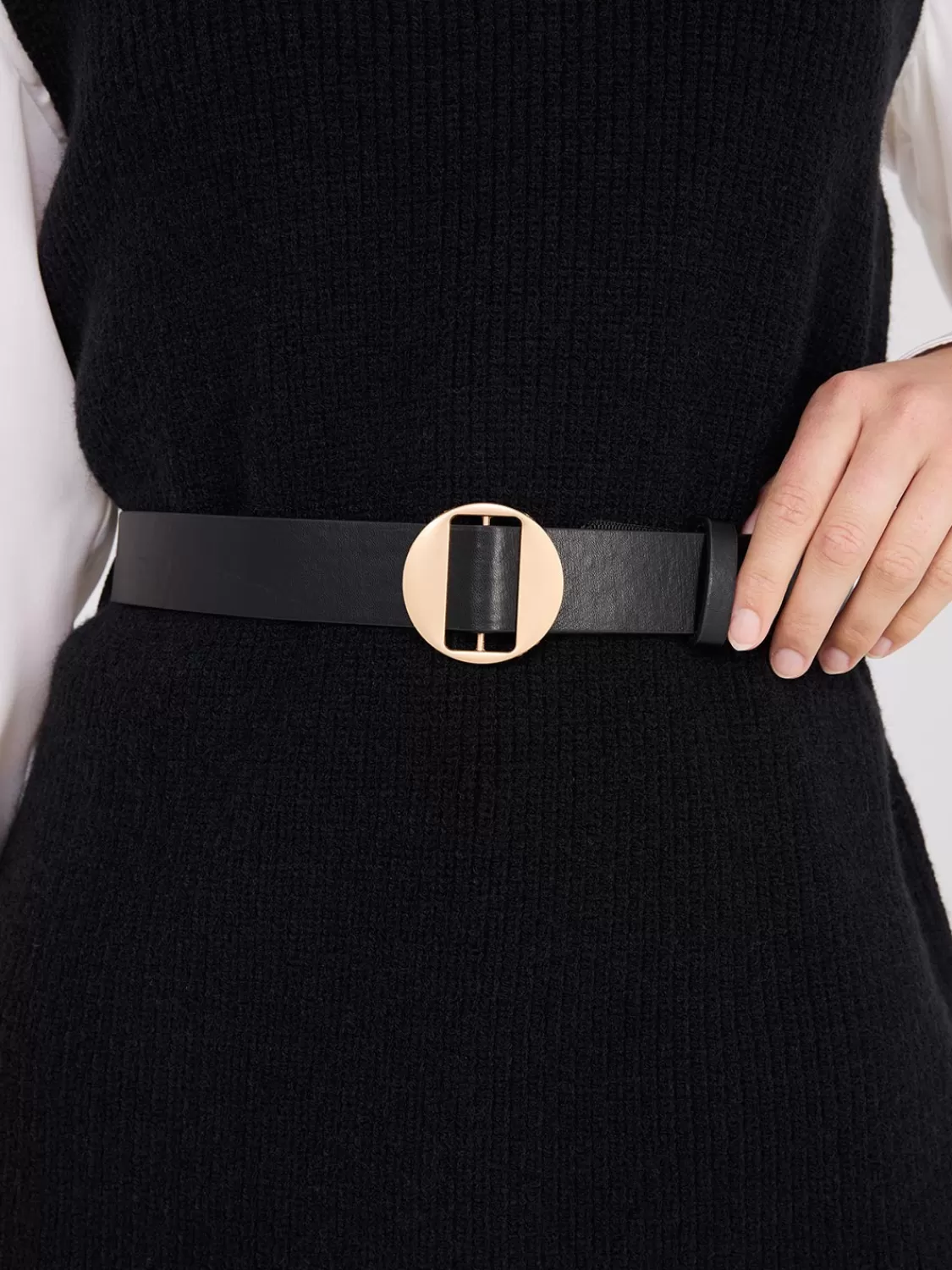 Suzy Shier Sleeveless | Sweaters & Cardigans*Sleeveless Belted Sweater Vest