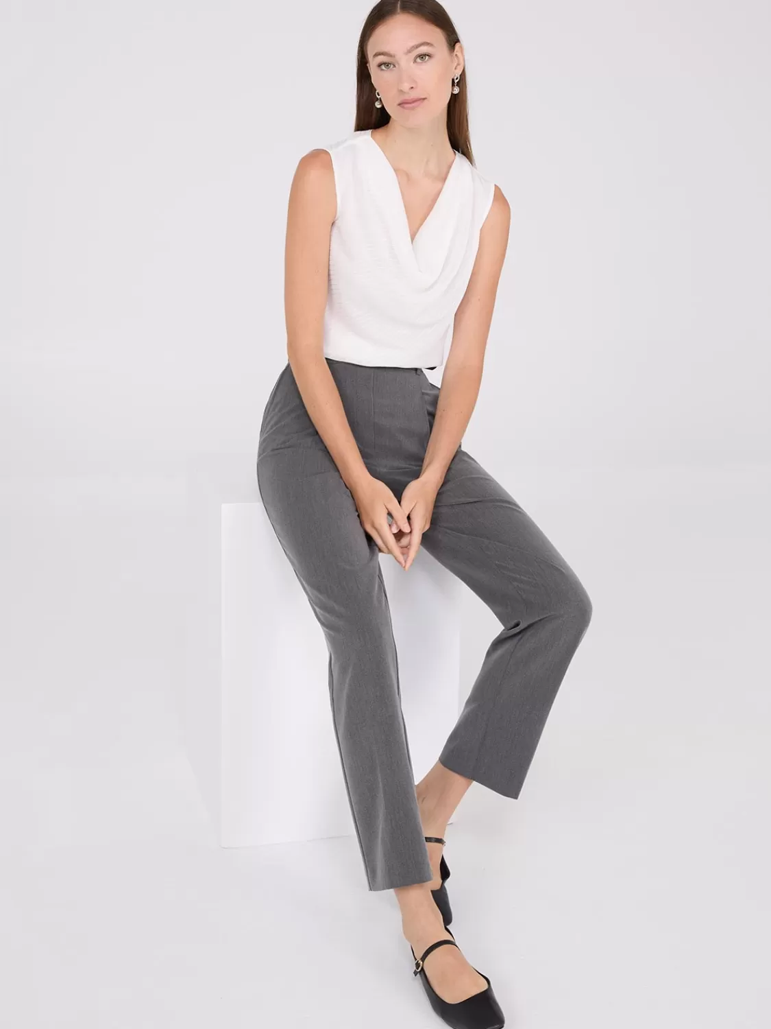 Suzy Shier Tops | Sleeveless*Sleeveless Textured Cowl Neck Top