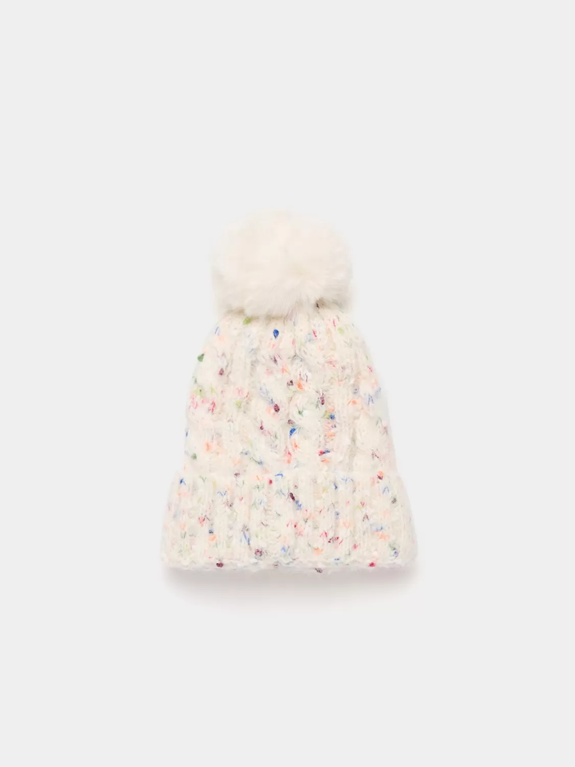 Suzy Shier Hats & Scarves & Gloves*Speckled Knit Hat With Pom Pom