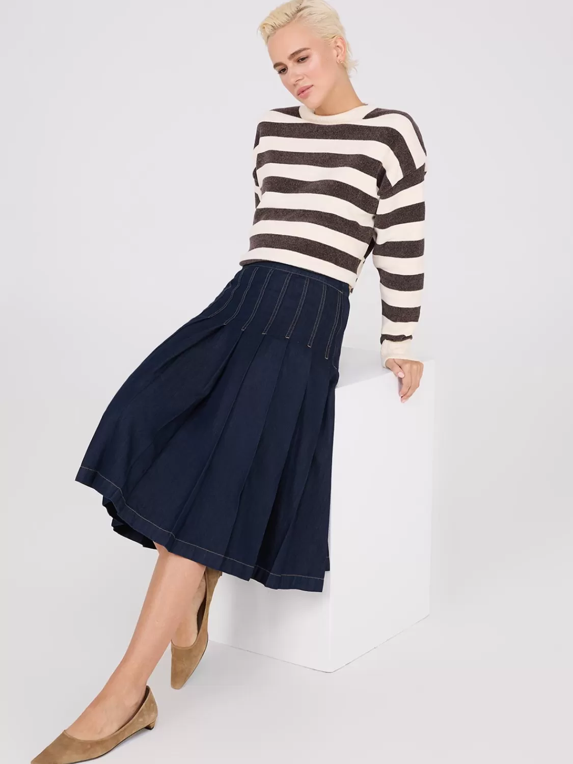 Suzy Shier Long Sleeve | Sweaters & Cardigans*Striped Chenille Sweater