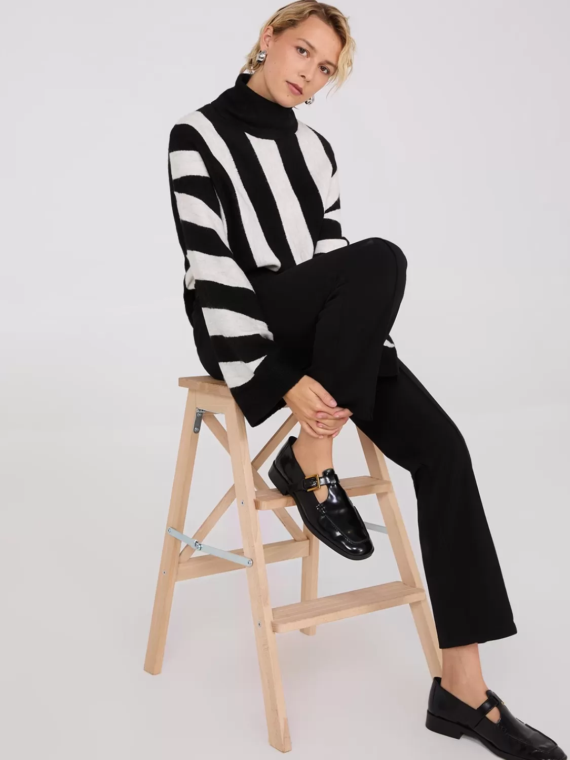 Suzy Shier Long Sleeve | Sweaters & Cardigans*Striped Turtleneck Sweater