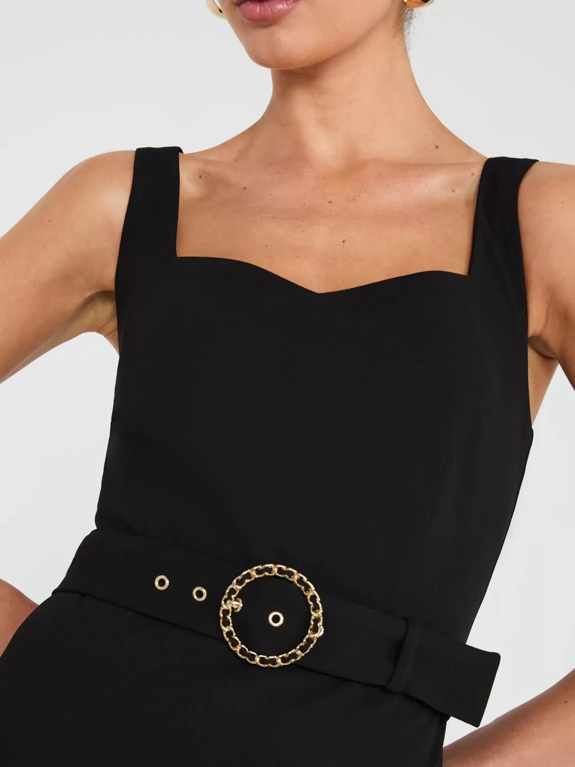 Suzy Shier Mini | Work Dresses*Sweetheart Neckline Belted Sheath Dress