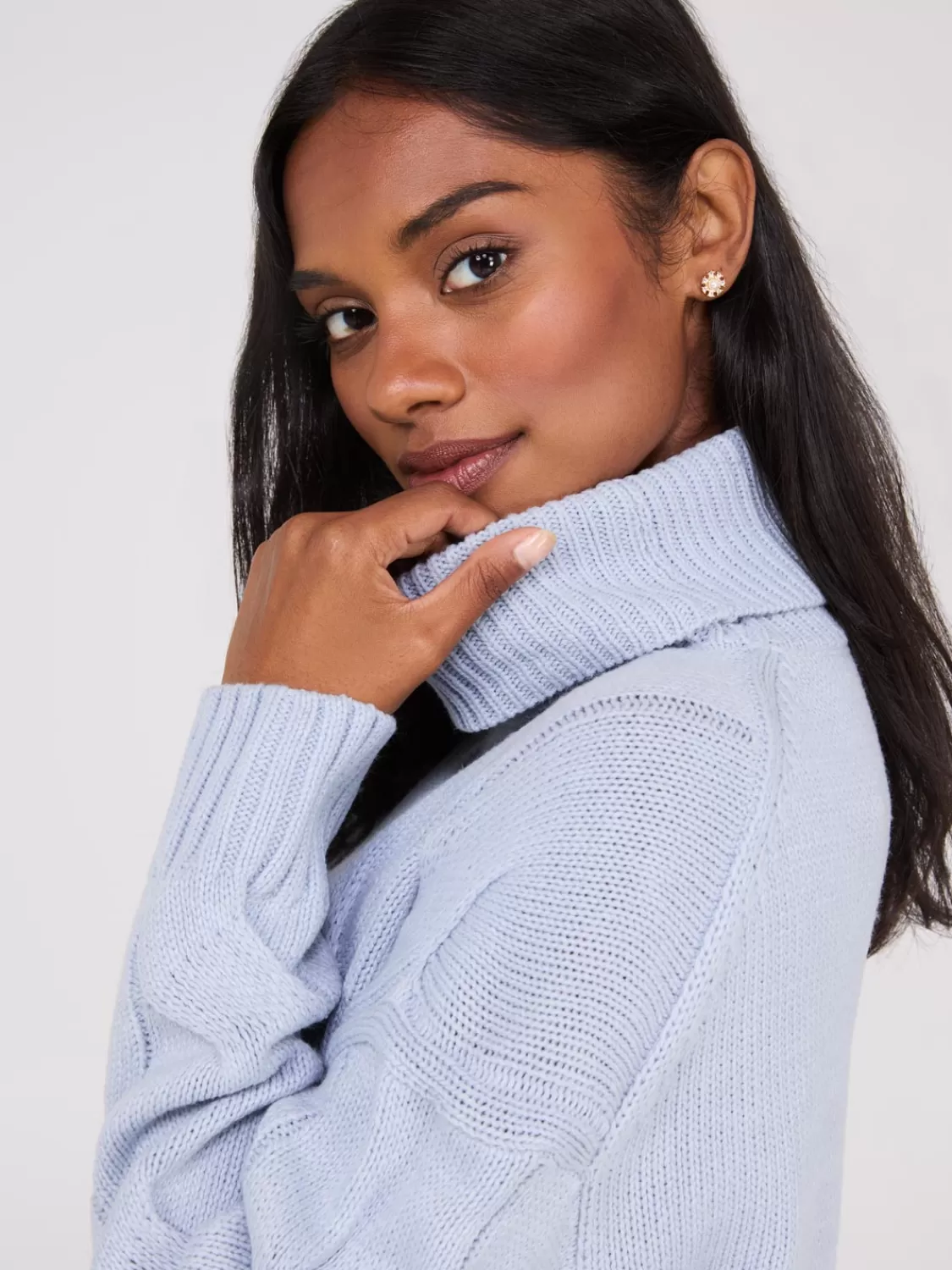 Suzy Shier Long Sleeve | Sweaters & Cardigans*Twisted Cable Knit Turtleneck Sweater