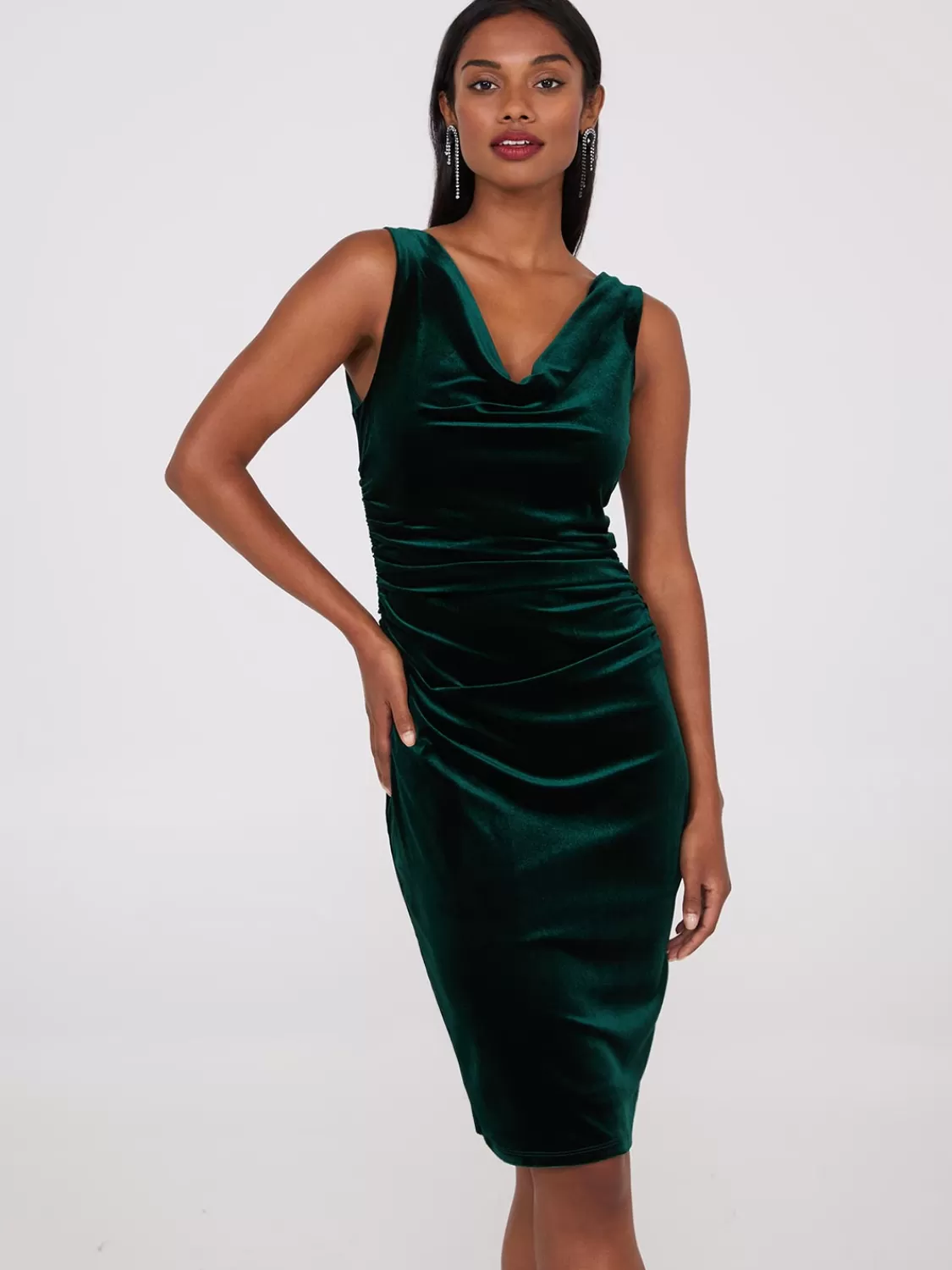 Suzy Shier Mini | Party Dresses*Velvet Cowl Neck Dress