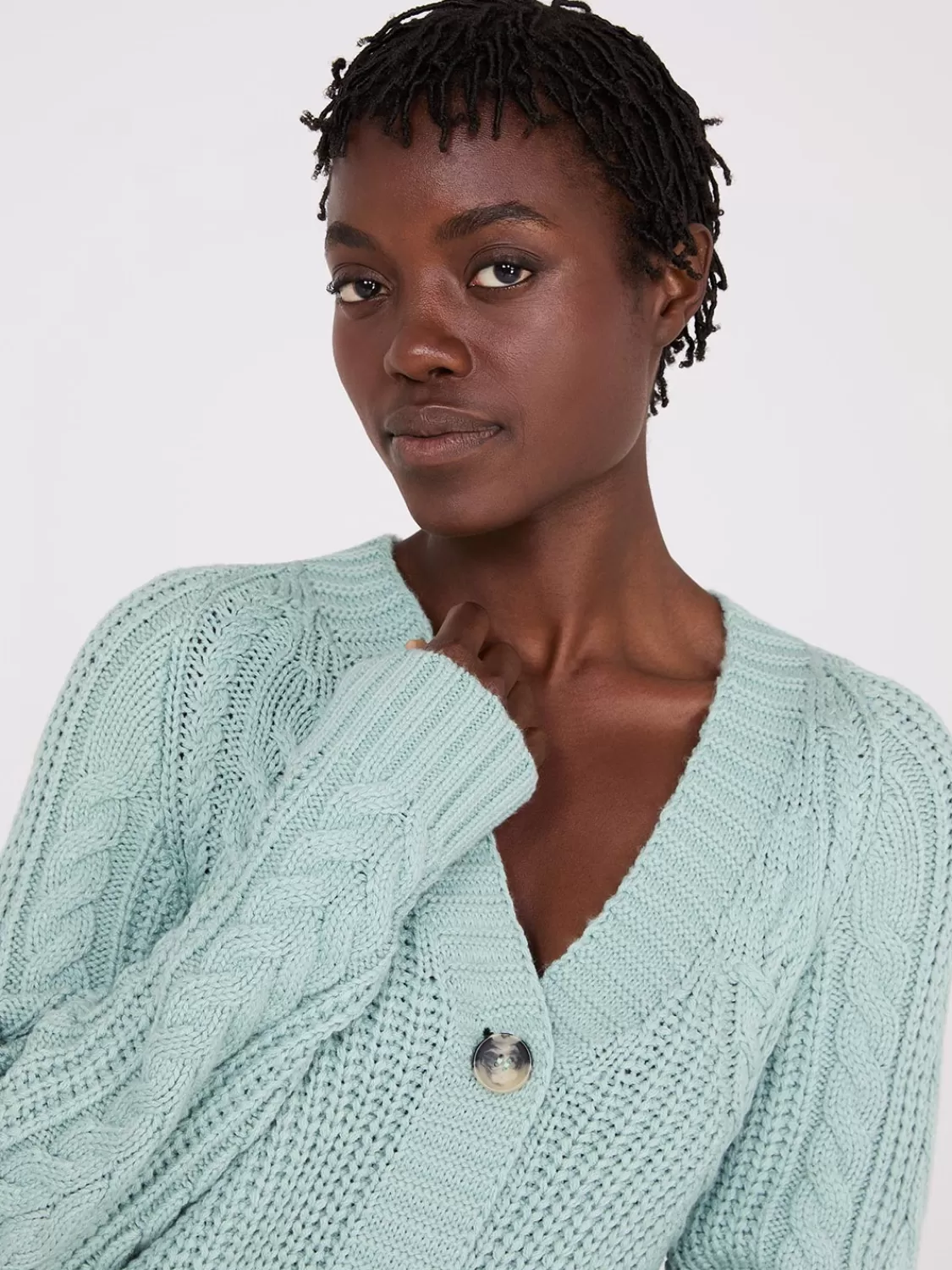 Suzy Shier Long Sleeve | Sweaters & Cardigans*V-Neck Multi Cable Cardigan