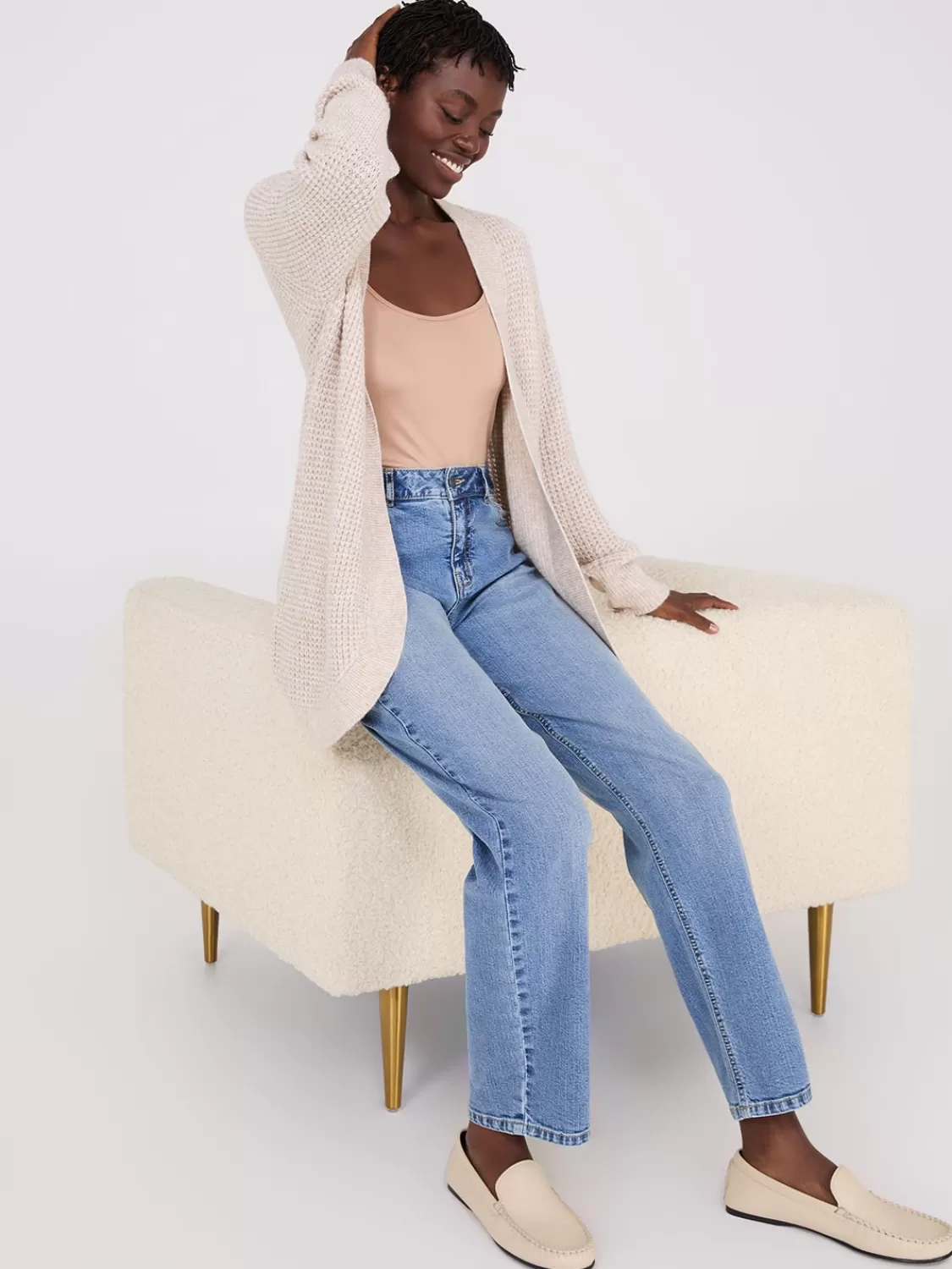 Suzy Shier Long Sleeve | Sweaters & Cardigans*Waffle Knit Cardigan
