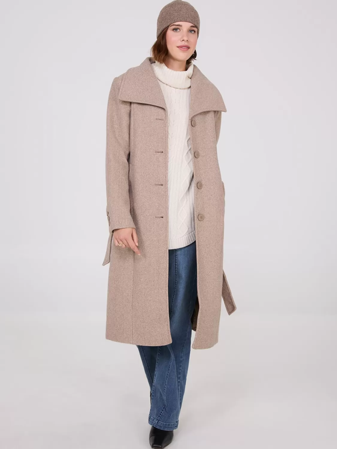 Suzy Shier Coats | Coats*Wide Lapel Midi Coat