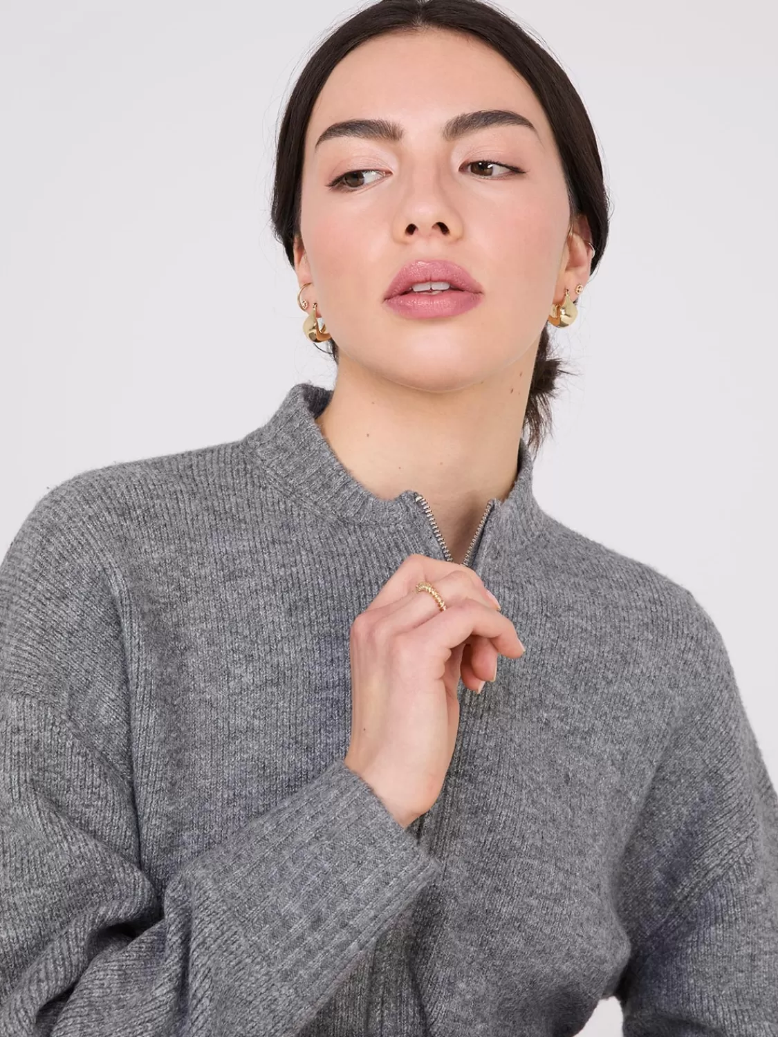 Suzy Shier Long Sleeve | Sweaters & Cardigans*Zip-Front Cardigan