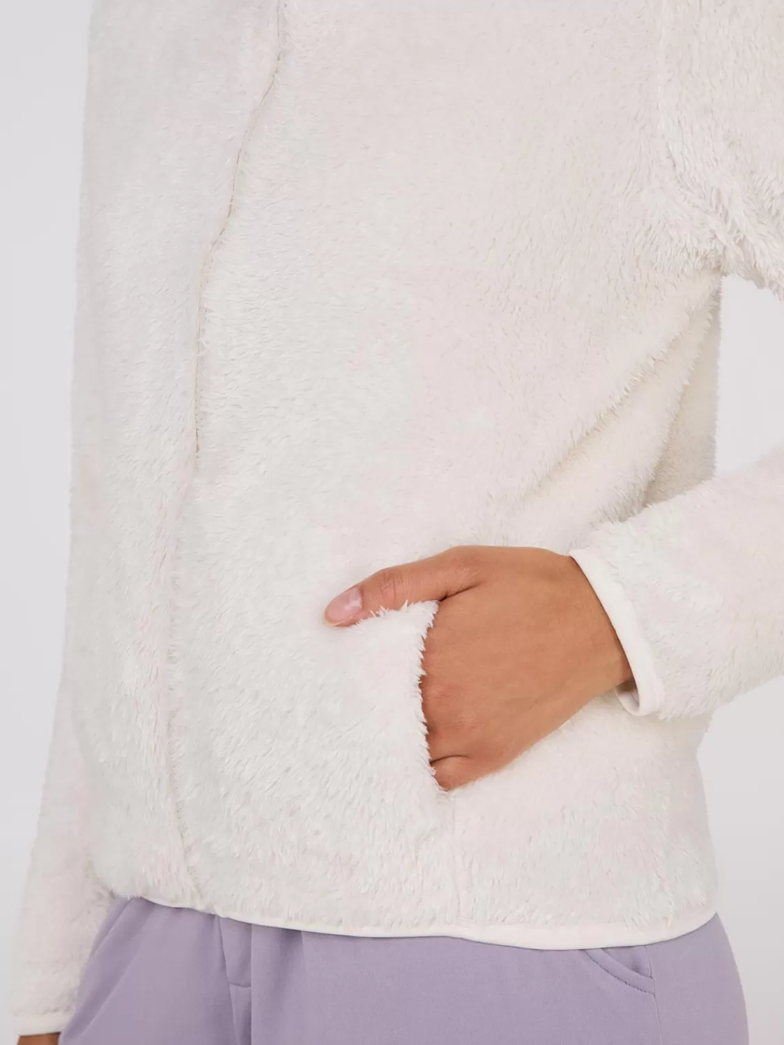 Suzy Shier Lounge & Pjs | Long Sleeve*Zip-Up Teddy Jacket